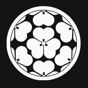 Plotter Svg Cricut Samurai Chosokabe Clan Flag Template