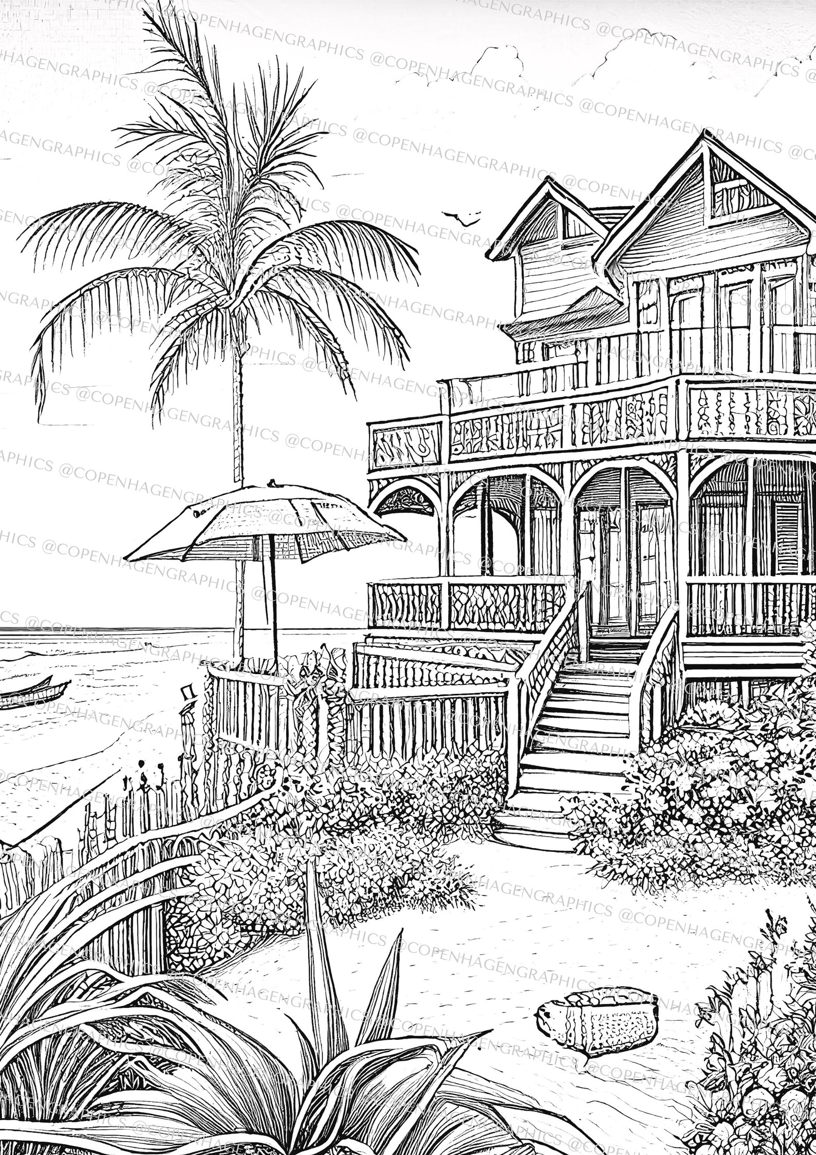 Coloring Book 30 Houses Adult Coloring Book coloring Book Pdf coloring ...