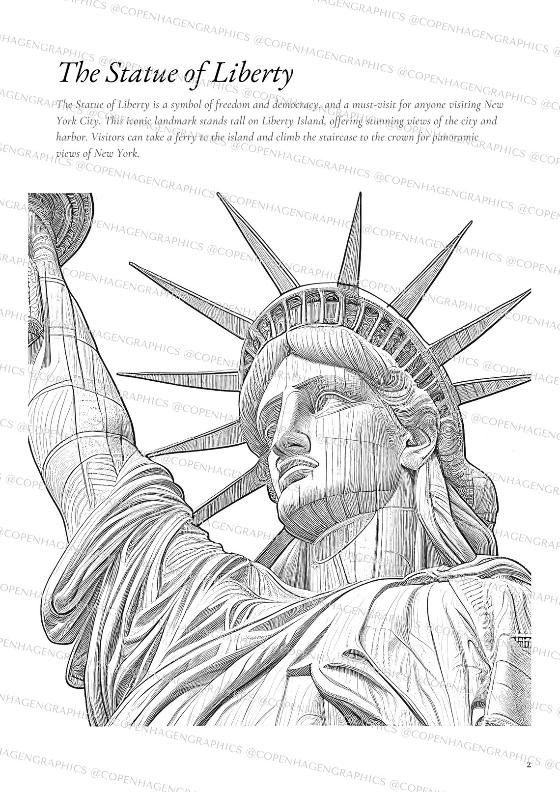 Coloring Book 20 New York Pics Adult Coloring Book coloring Book Pdf ...