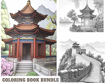 Chinese Coloring Book | 35 Pics | Coloring Book pdf | Coloring Pages | Stoner Coloring Page | Adult Coloring Book | Coloring Pages for Kids