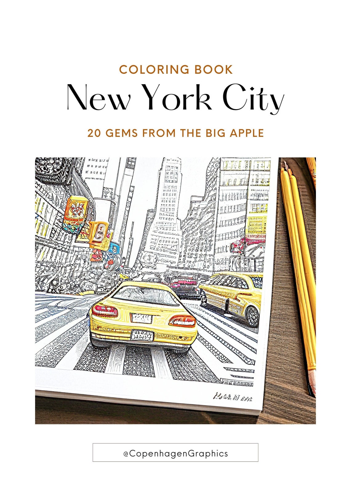 Coloring Book 20 New York Pics Adult Coloring Book - Etsy