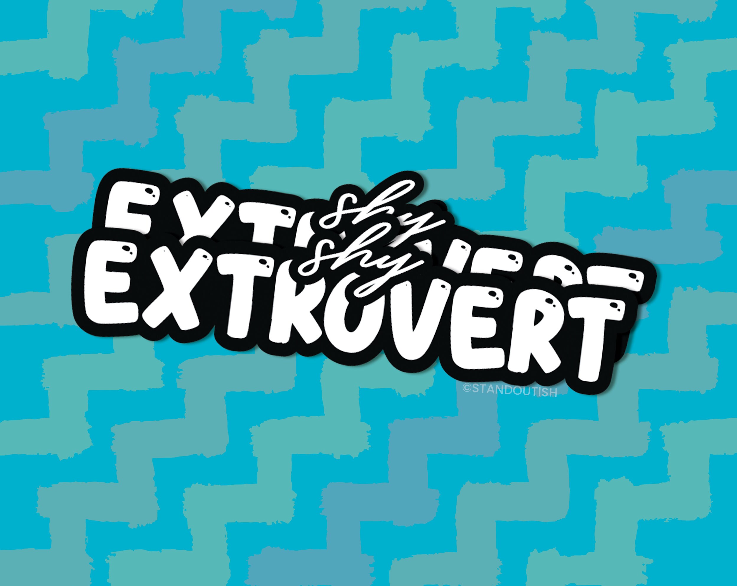 Shy Extrovert Sticker | Extrovert Sticker, Extrovert Gift, Mental ...
