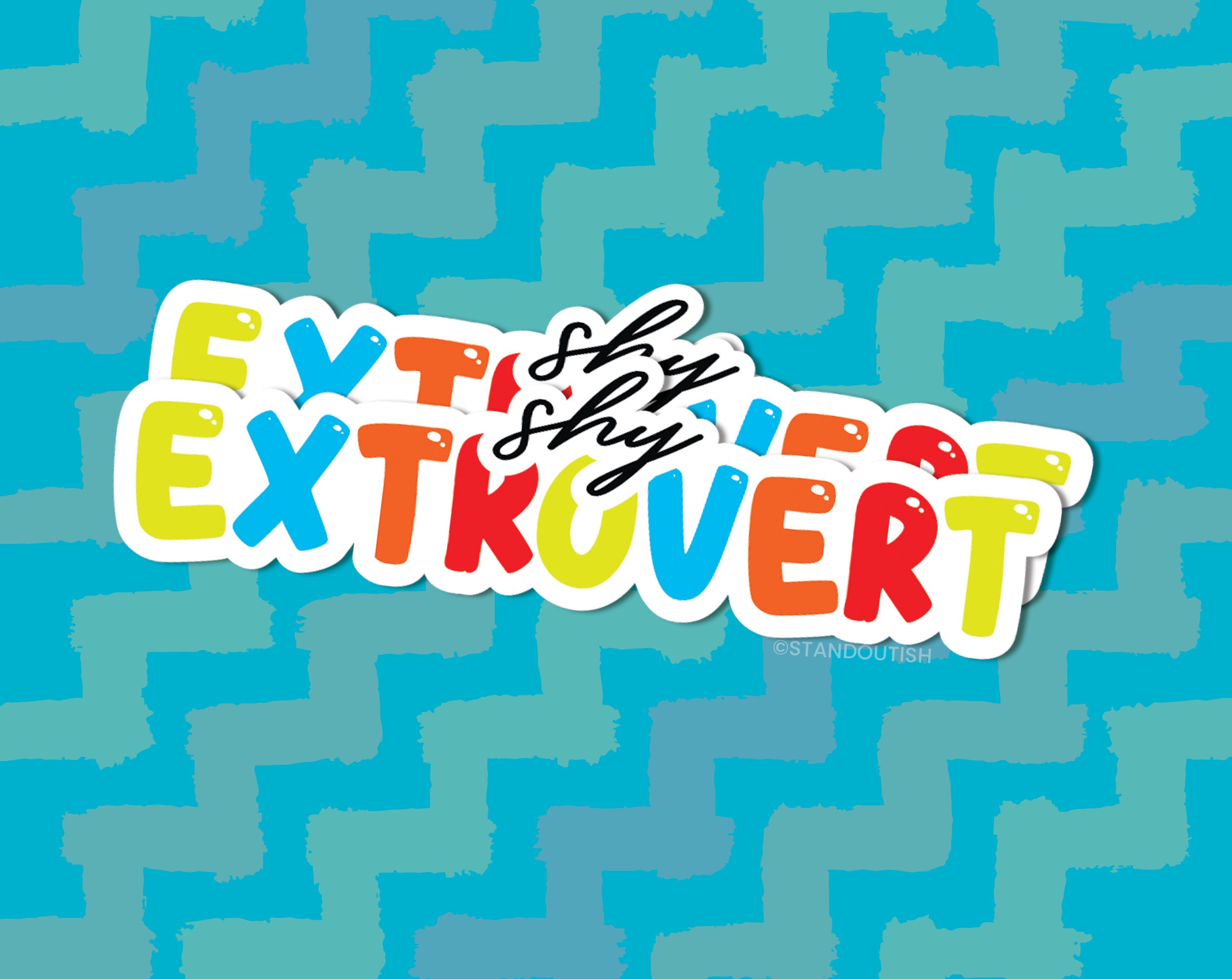 Shy Extrovert Sticker | Extrovert Sticker, Extrovert Gift, Mental ...
