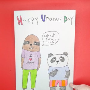 Tarjeta extraña, tarjeta de cualquier ocasión, tarjeta espacial