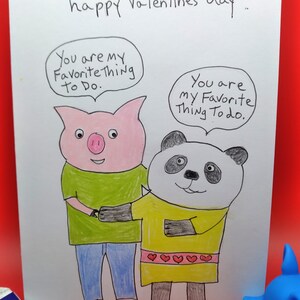 Sexy Valentine Karte/You are my favorite thing to do/Humorvolle handgemachte Valentinstagskarte