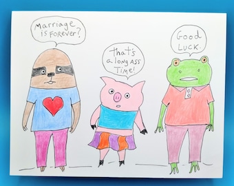 Funny wedding card, Congrats on your wedding card, Unique wedding card