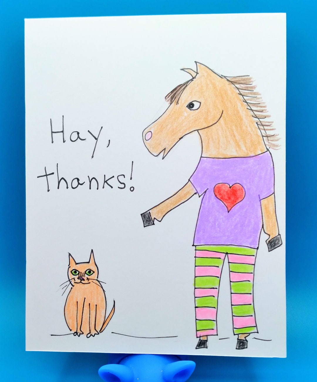 Thank You Card, Horse Thank You Card, Quirky Card - Etsy