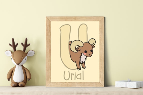 Letter U Cute Nursery Alphabet Custom Name Animals Safari - Etsy Letter U Cute Nursery Alphabet Custom Name Animals Safari - Etsy