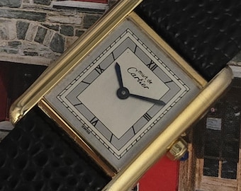 Authentic Ladies 1990's Vintage Cartier Tank Quartz  Classic and Clean