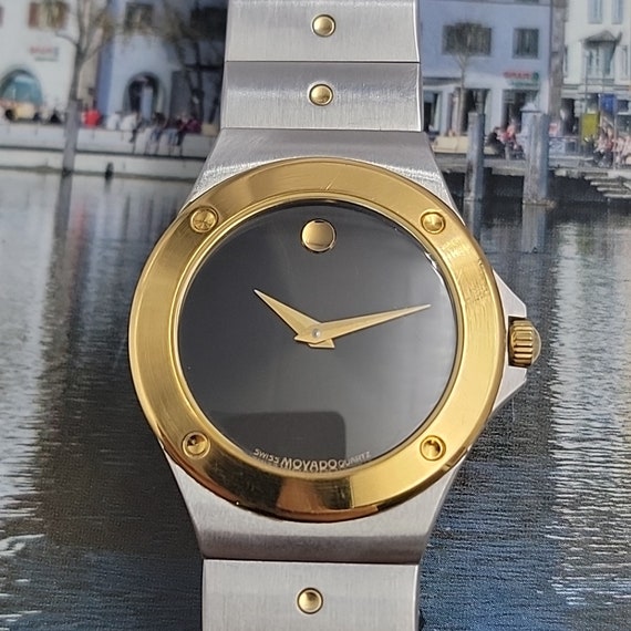 Ladies Movado Museum 81.A1.837.2 Gold Tone 28mm F… - image 3