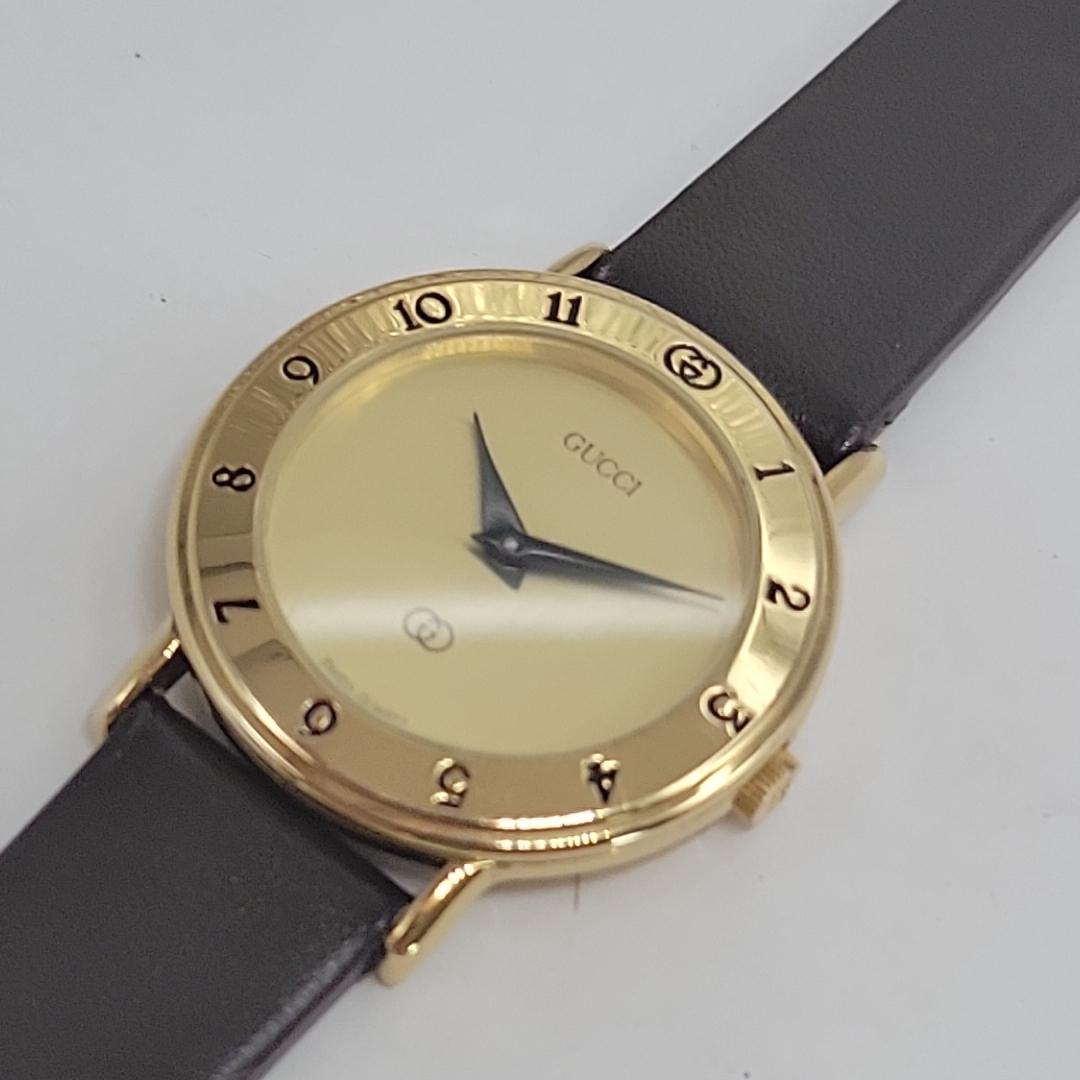 Authentic Ladies Gucci 3000L Near Mint Gold Tone 25mm Fits  display picture 1
