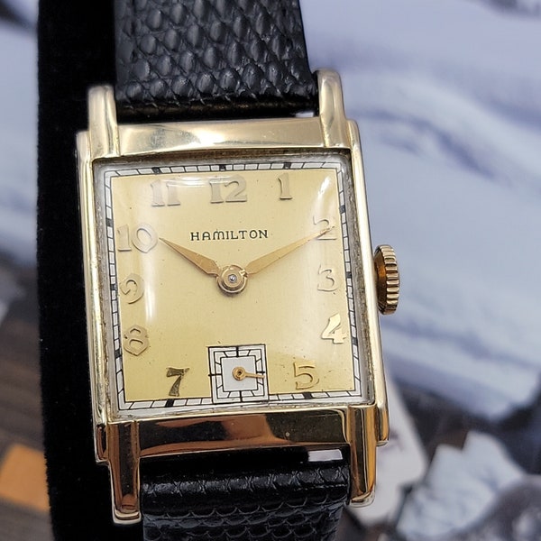 Reloj Hamilton Cedric vintage para hombre de 1949: caja chapada en oro de 14 quilates