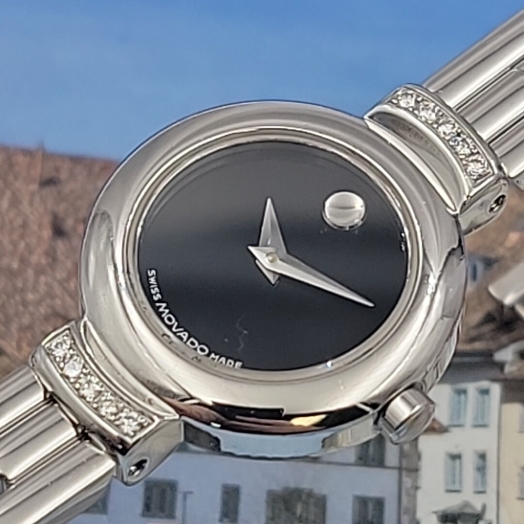 Damen Movado Museum 10 Diamanten Lünette 23mm Passend für 6,5
