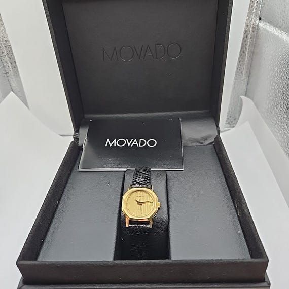 Ladies Movado Wristwatch 87.30.930 21mm New Battery ,near  display picture 2