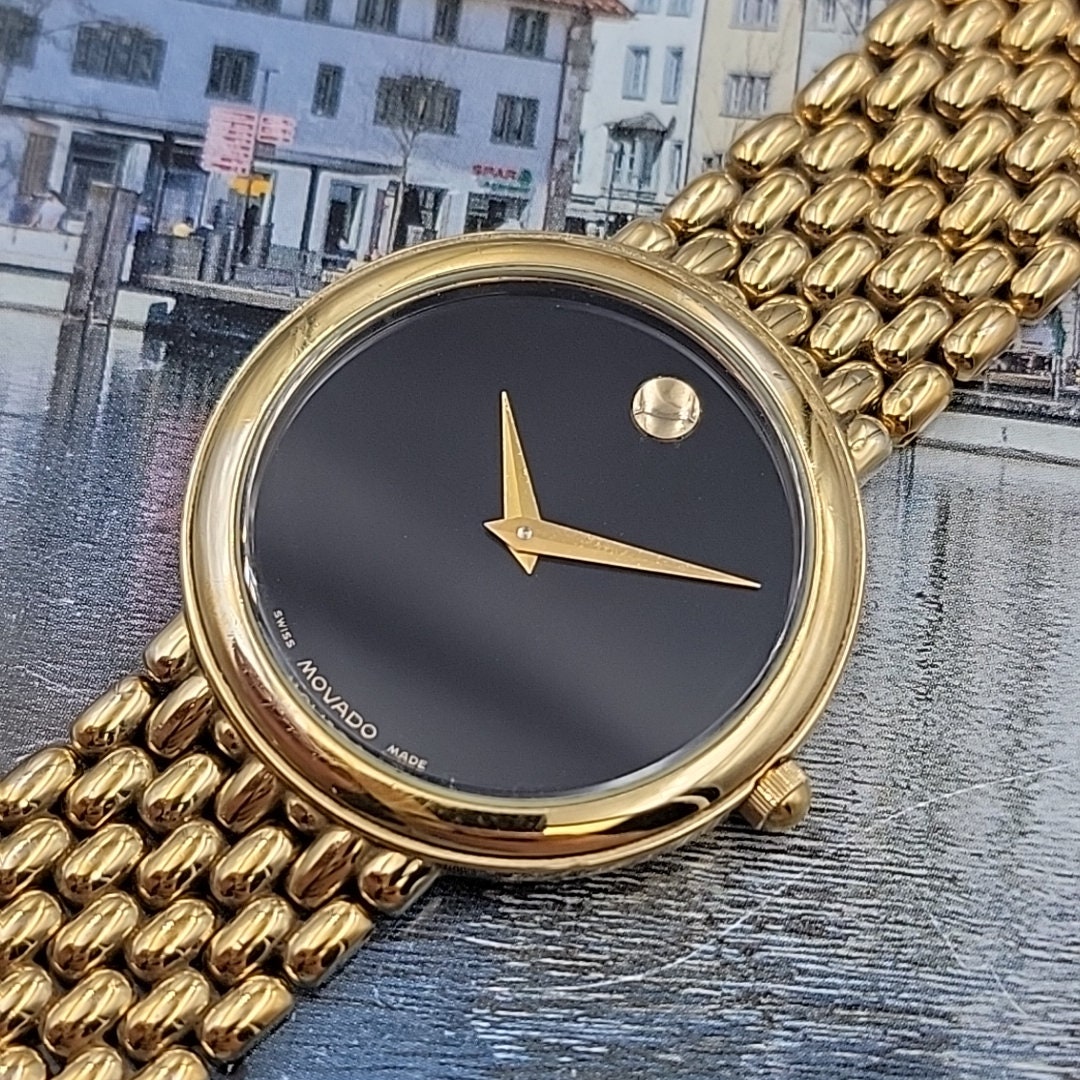 Buy Movado Museum Watch: Gold Stainless Steel, 33mm, Fits Wrist Online  in India