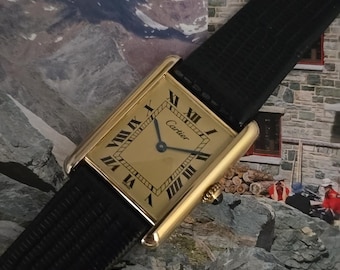 Cartier Tank Must 23x30 Oro Vermeil Quarzo – Classico Uomo Vintage Pulito