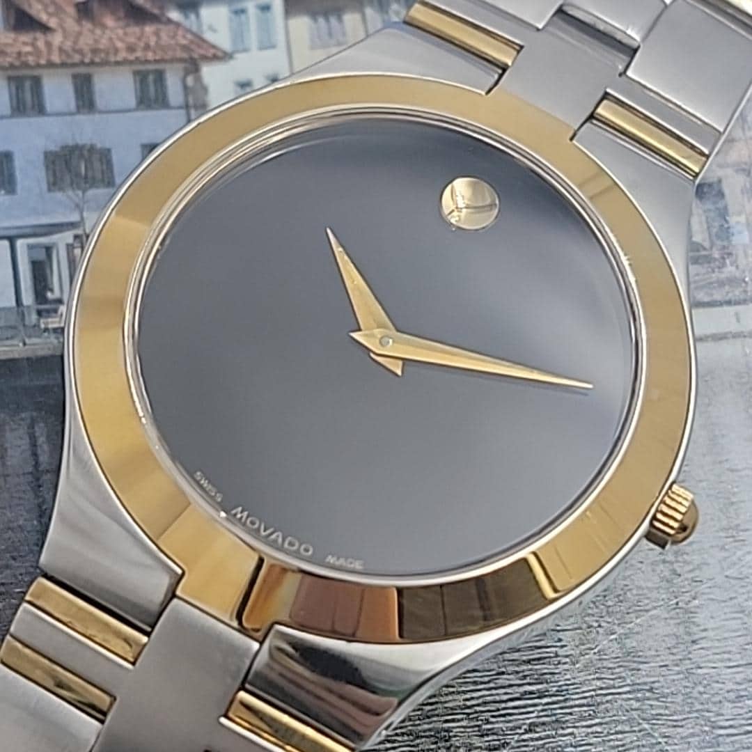 Buy Men s Movado Museum 81.G2.1899 Fits 7 Gold Tone 36mm Face Clean Chic Online in India Etsy