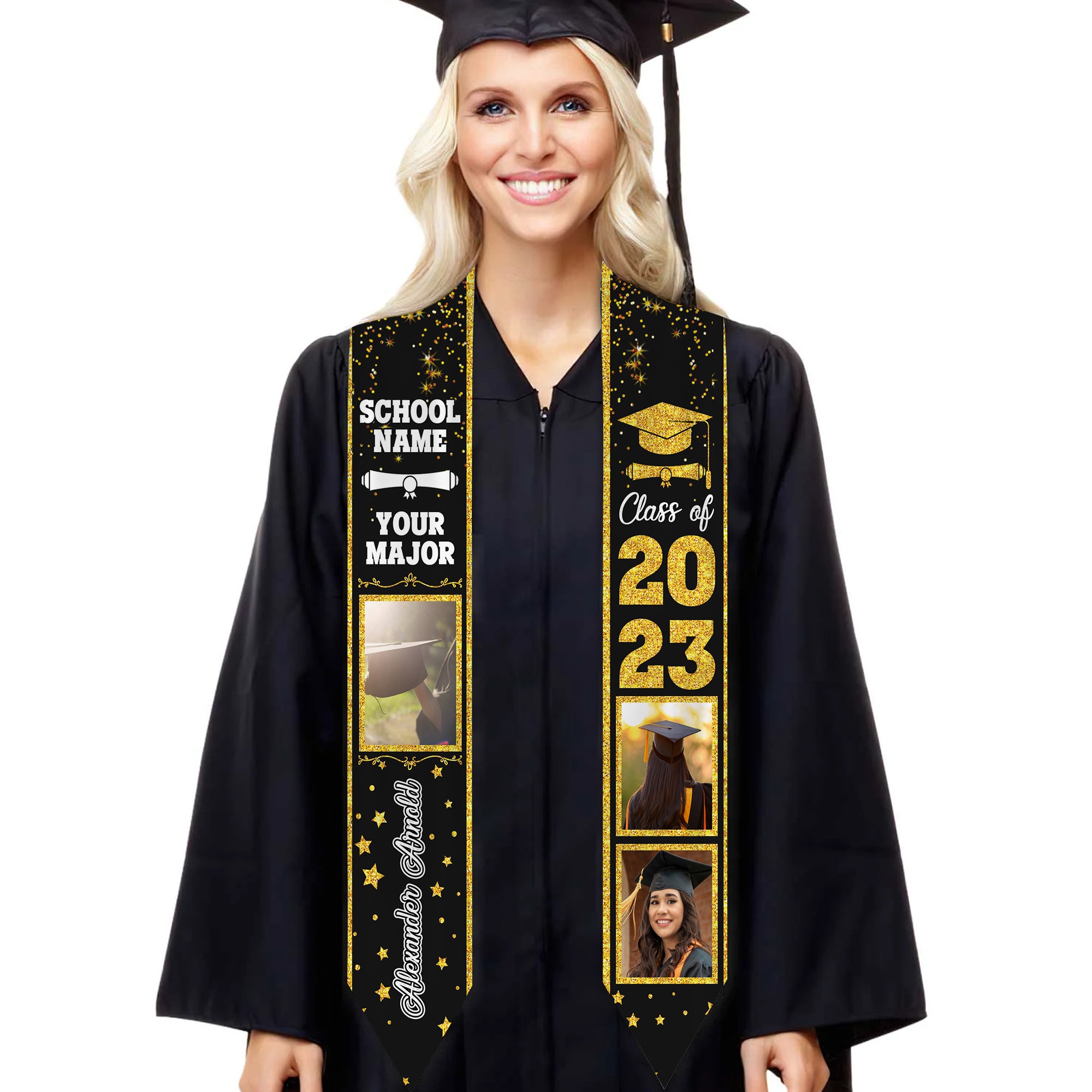 Personalized Graduation Stole Class of 2023 Best Gift for Etsy