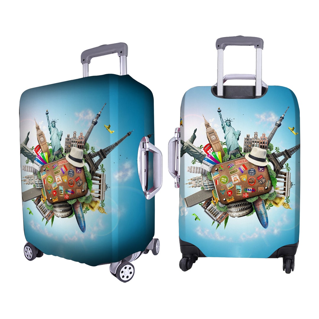Traveling Luggage Cover Travel Luggage Cover Protector Travel Etsy