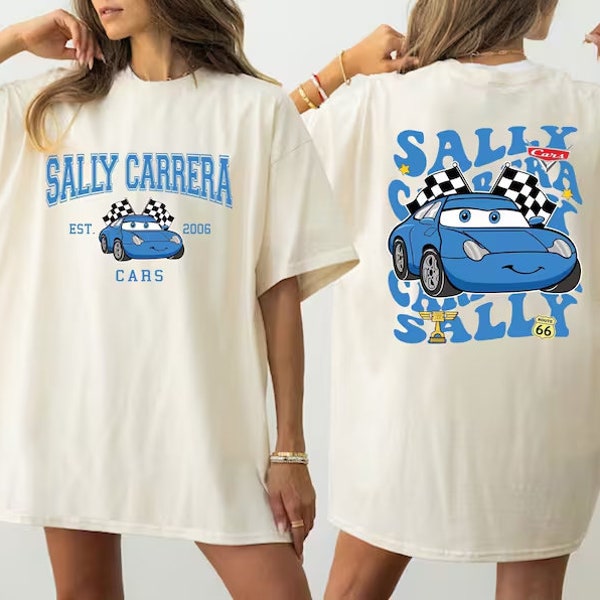 Sally Carrera Cars On The Road Comfort Colors Shirt, Disneyland Cars Movie Shirt, Cars Sally Carrera Tee, Radiator Spring Shirt, Piston Cup