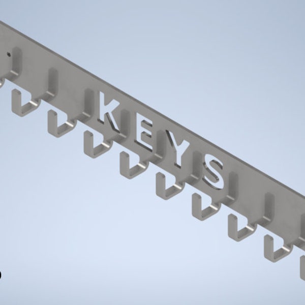 Custom Key Hanger for Wall - 10 Hook - Laser Files, Instant Download, Key Holder, Key Hook, Key Rack, Housewarming Gift