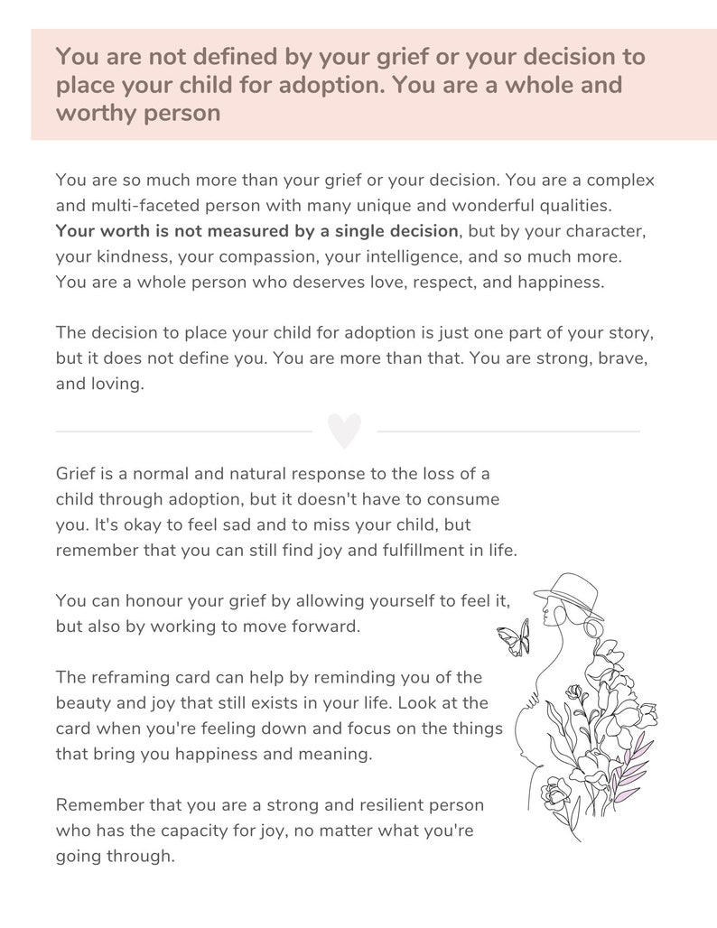 Reframe Card.pdf Mindfulness-based Reframing Cards for Adoption Grief, Mindfulness for ...