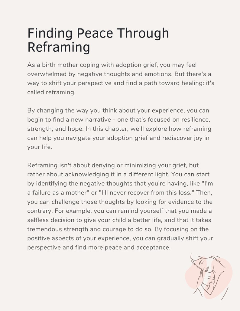 Reframe Cards Mindfulness-based Reframing Cards for Adoption Grief, Mindfulness for ...