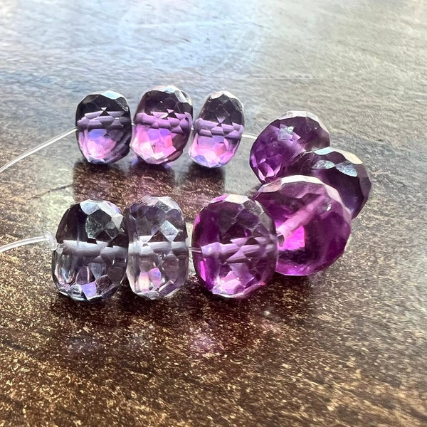 AAAA+ QUALITY~~Extremely Gorgeous~-Alexandrite Beads Alexandrite Faceted 10 Beads Matched pair Rare Alexandrite Gemstone Beads Variation