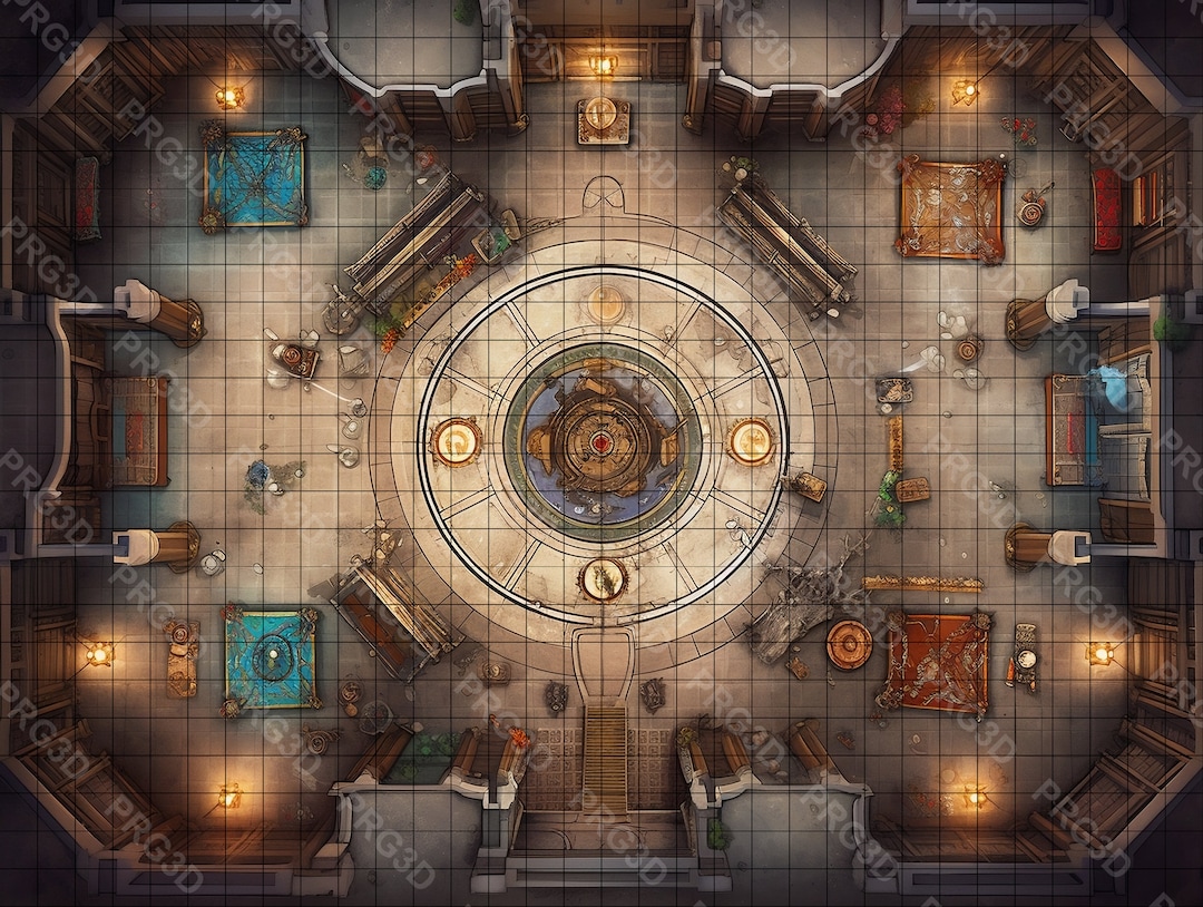 Sanctuary and Library Dnd Battle Map X8 D&D Battlemap - Etsy