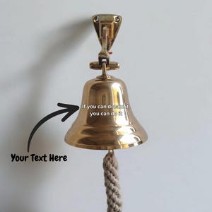 Personalized Brass Bell Home Decor-Chime indoor/outdoor nautical bell-hanging bell dinner bell solid brass
