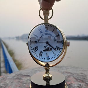 Keeratly Appealing Antique Brass Table Clock Office, Living Room, Bedroom