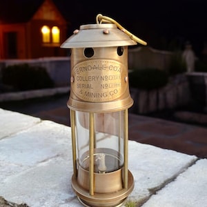 Vintage Laterne aus massivem Messing Antike Original Maritime Lampen & Beleuchtung