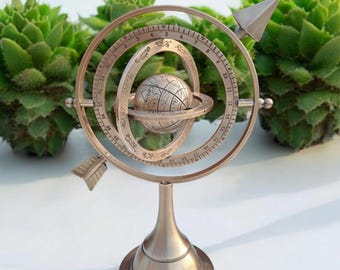 Antiek Tijdperk Messing Hemelse samenbolbol Astrologische wereldbol (Rashi) Woondecoratie Accenten Cadeau-item