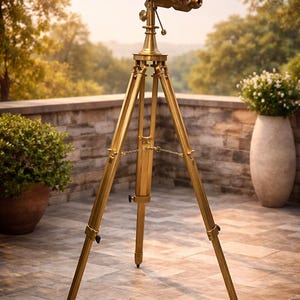 Premium Vintage Brass Binocular with Adjustable Tripod Stand – Decorative & Functional”