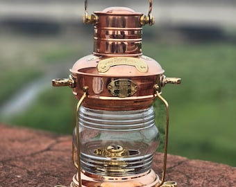 Large Copper Ship Lantern by William Harvie & Co Pattern 372 W