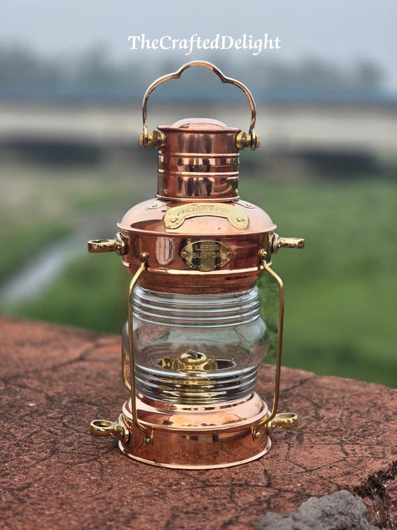 真鍮ランタン 真鍮&銅アンカーランプ リードバートン 船舶ランプ