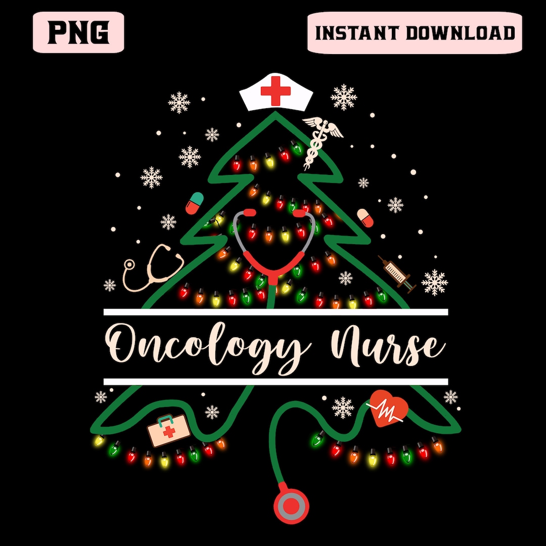 Custom Christmas Tree Nurse Sweatshirt Oncology Nurse Png - Etsy