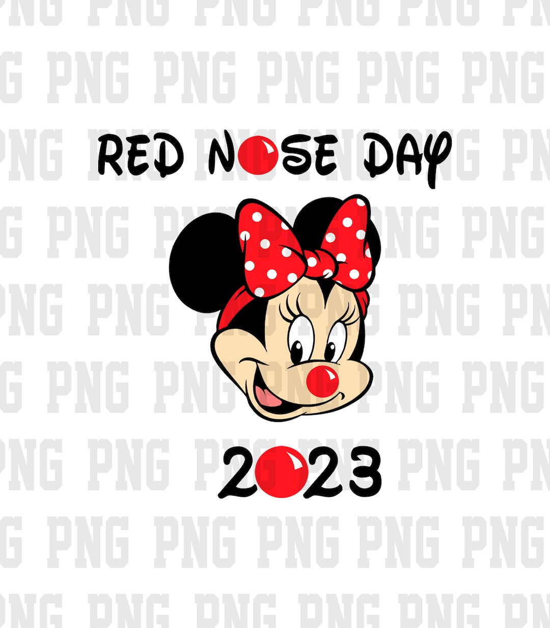 Red Nose Day 2023 Png Comic Relief 2023 Png Mouse Cartoon Etsy