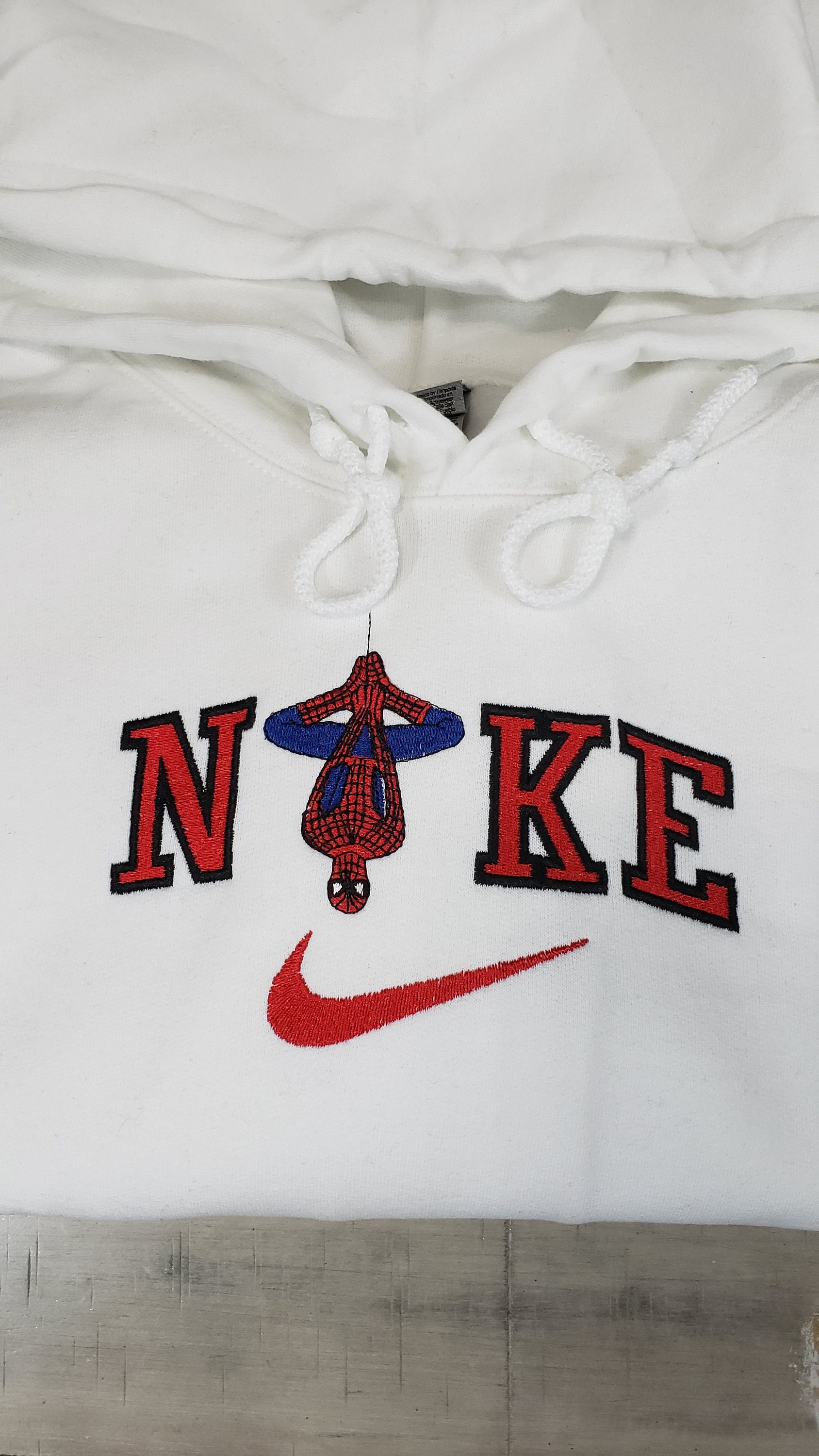 Embroidered Spider-Man Inspired Crewneck Sweatshirt