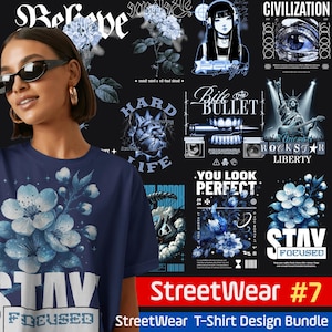 Streetwear Design Bundle #7 - 300DPI + Bonus