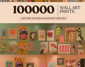 Pacote de arte de parede premium para impressão - mais de 100.000 designs