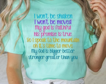 I won’t be shaken