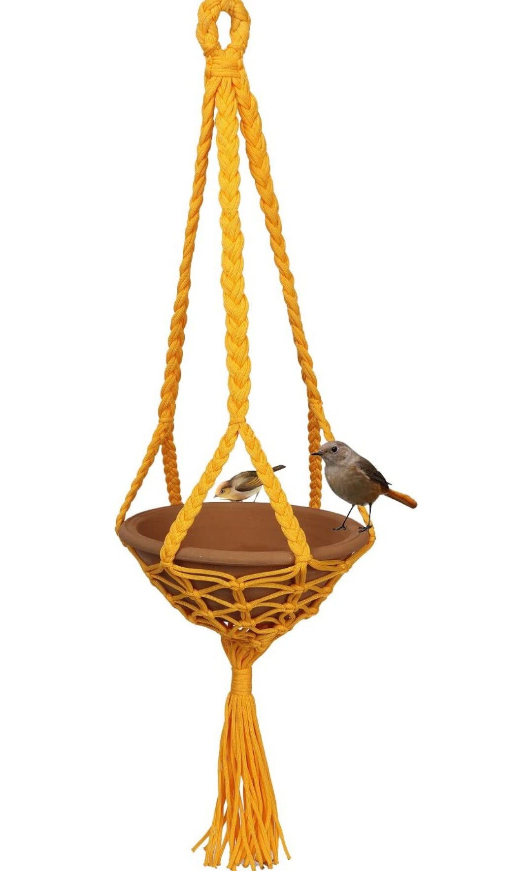 The Line Bird Feeder Earthenware Bowl 500 ML yellow Etsy