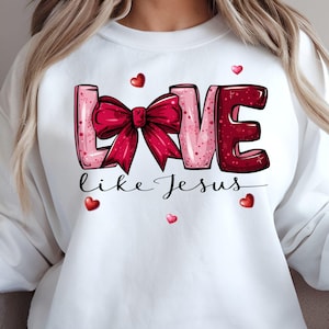 Love like jesus coquette png, coquette valentine png, Jesus valentine png, valentine png,retro valentine png, Christian Valentines Png,bible