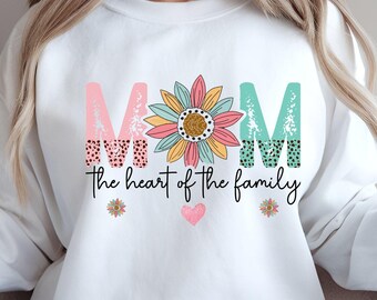 Boho floral mama png, mom adjectives png, she is mom png, mama sublimation, abstract floral, mama dtf transfer, mothers day, mom shirt png