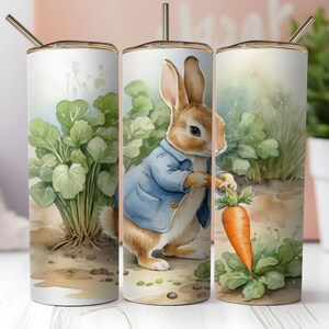 Conejito de primavera, envoltura de vaso de Peter Rabbit, fabricación de tarjetas, png, manualidad de papel, descarga digital
