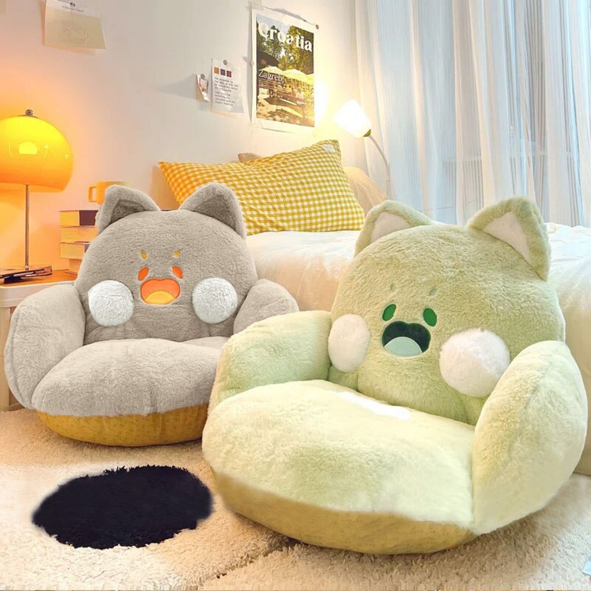 stuffed animal floor pillows