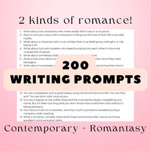 200 Romantasy & Romance Writing Prompts: Story Starters (PDF Download)