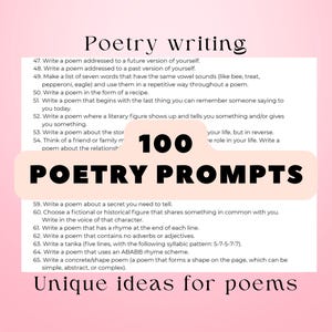 100 podpowiedzi do poezji, drukowana inspiracja do pisania wierszy dla poetów, wyjątkowe pomysły emocjonalne dla pisarzy