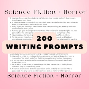 200 Sci-Fi and Horror Writing Prompts: Story Starters (PDF Download)